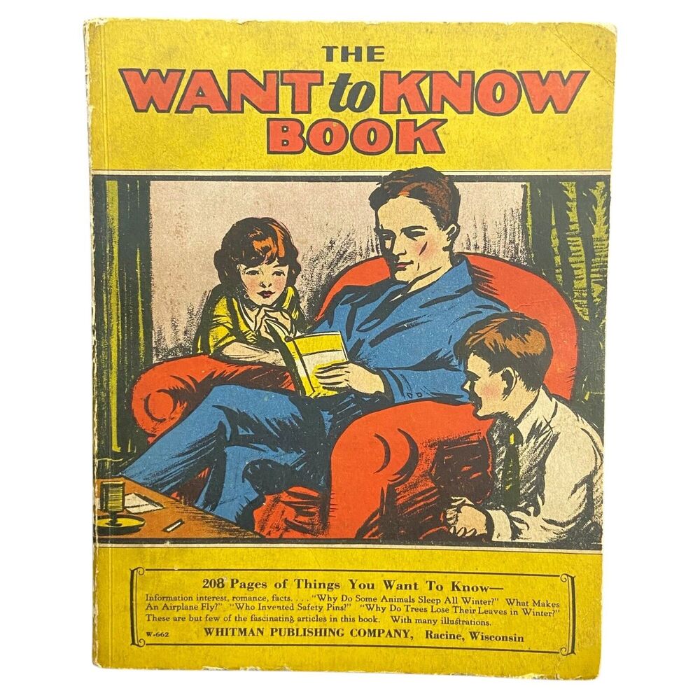 VTG 1929 "The Want to Know Book" By Alfred Shedd Whitman Publishing Softcover GC
